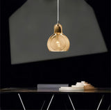 Amber Glass Bubble Pendant Light view 4