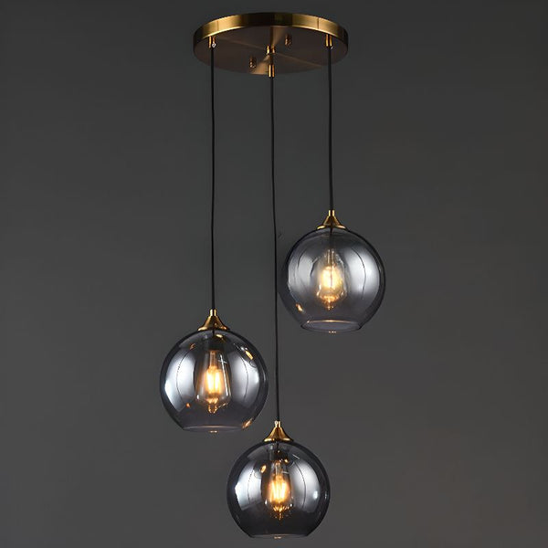 Smoked Glass 3 Light