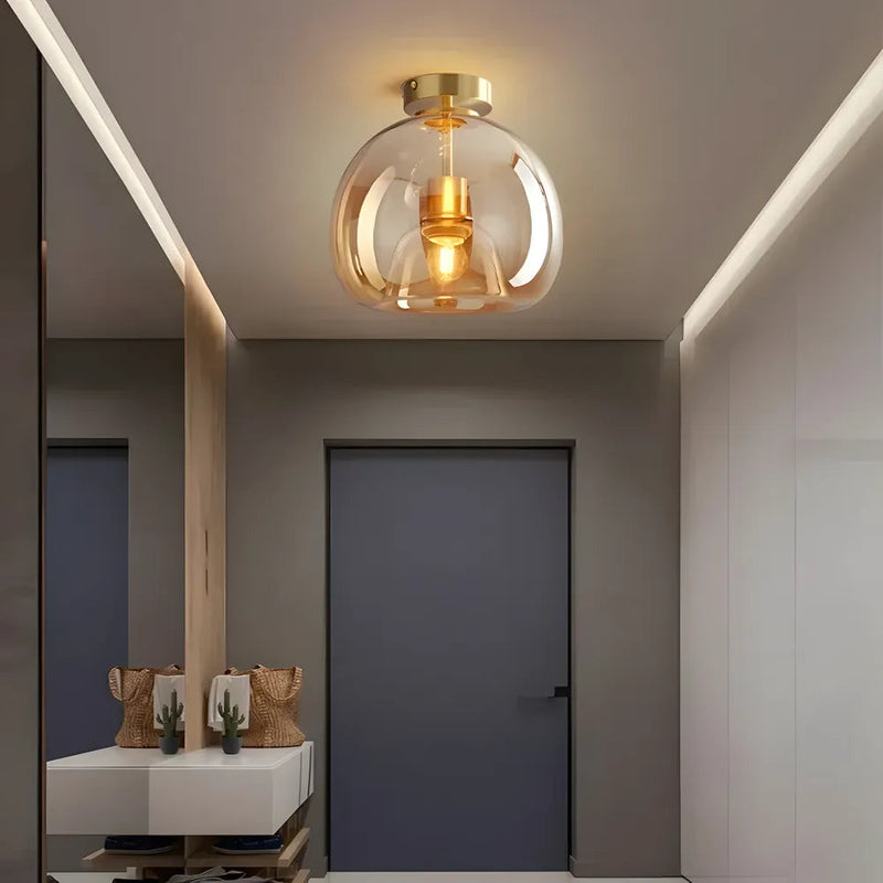 Smoked Glass Ceiling Light