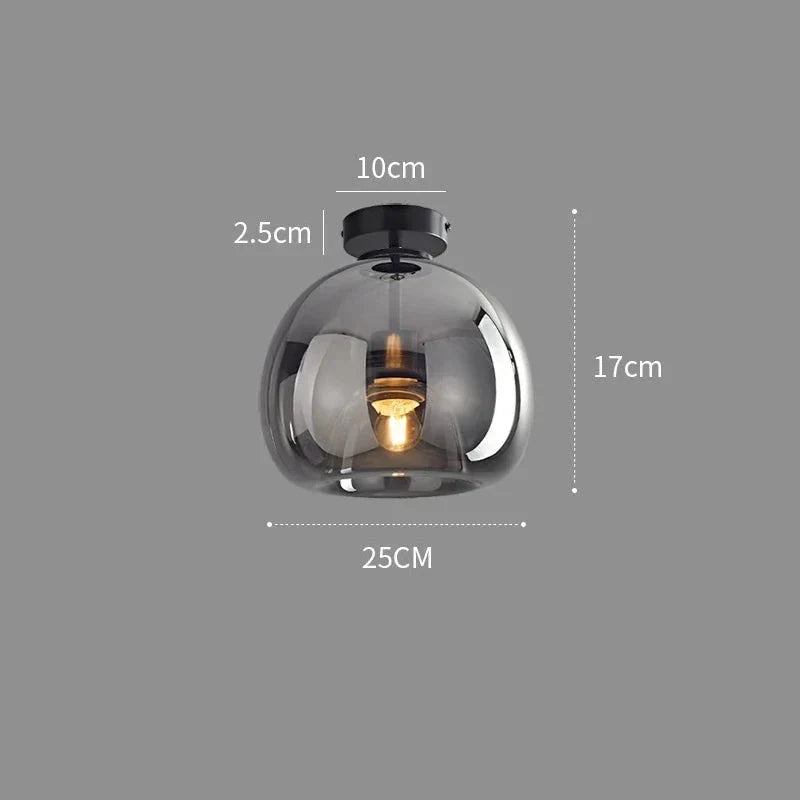 Smoked Glass Ceiling Light view 13