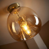 Smoked Glass Ceiling Light view 5