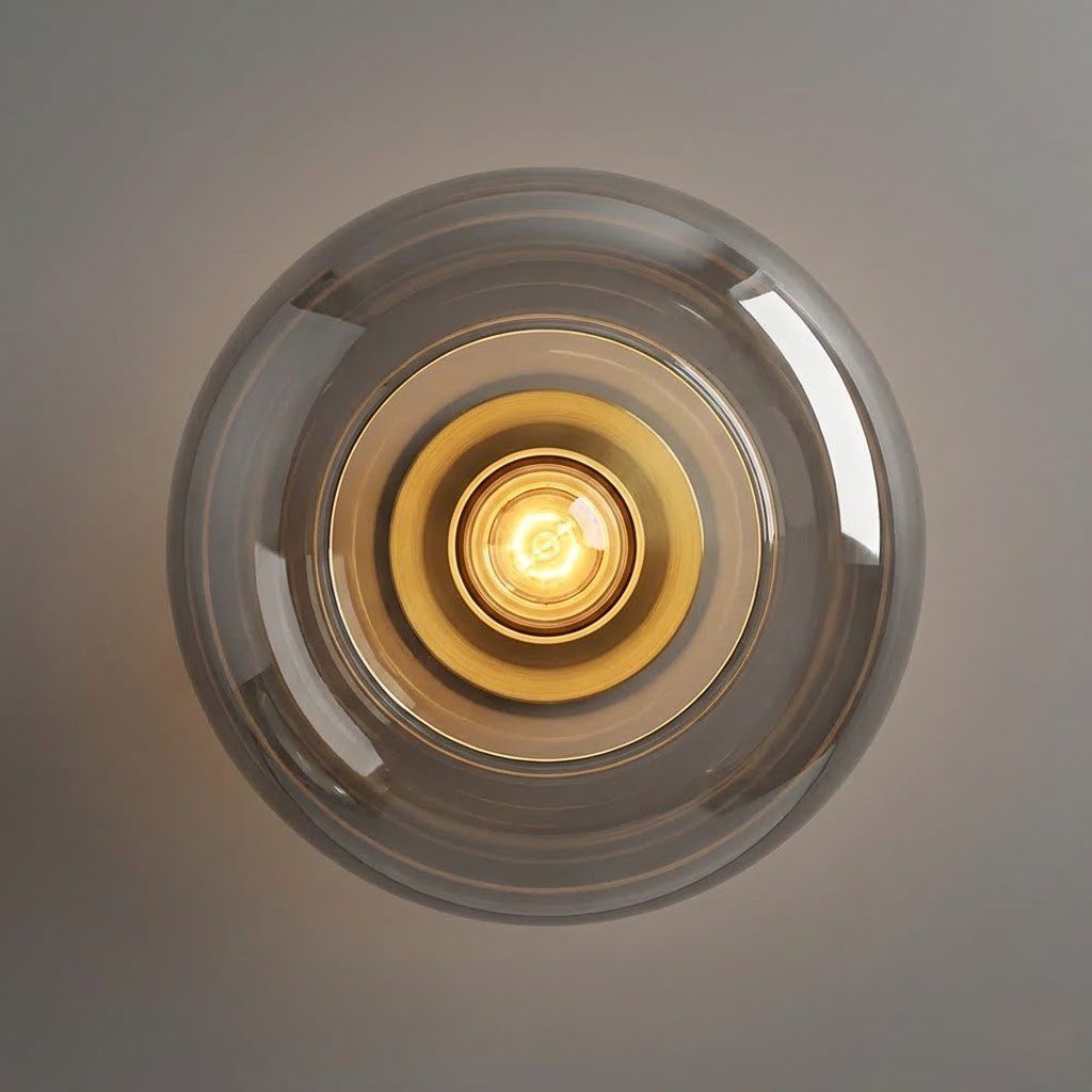 Smoked Glass Ceiling Light view 7