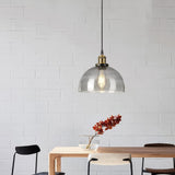Smoked Glass Dome Pendant Light view 4