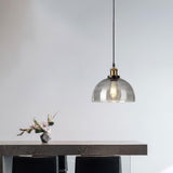 Smoked Glass Dome Pendant Light view 5