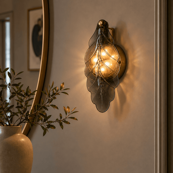 Smoked Glass Wall Lights