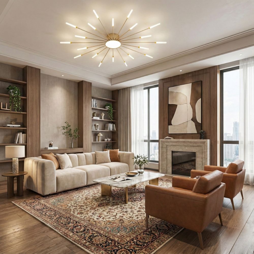 Dimmable Sputnik LED Ceiling Light view 5