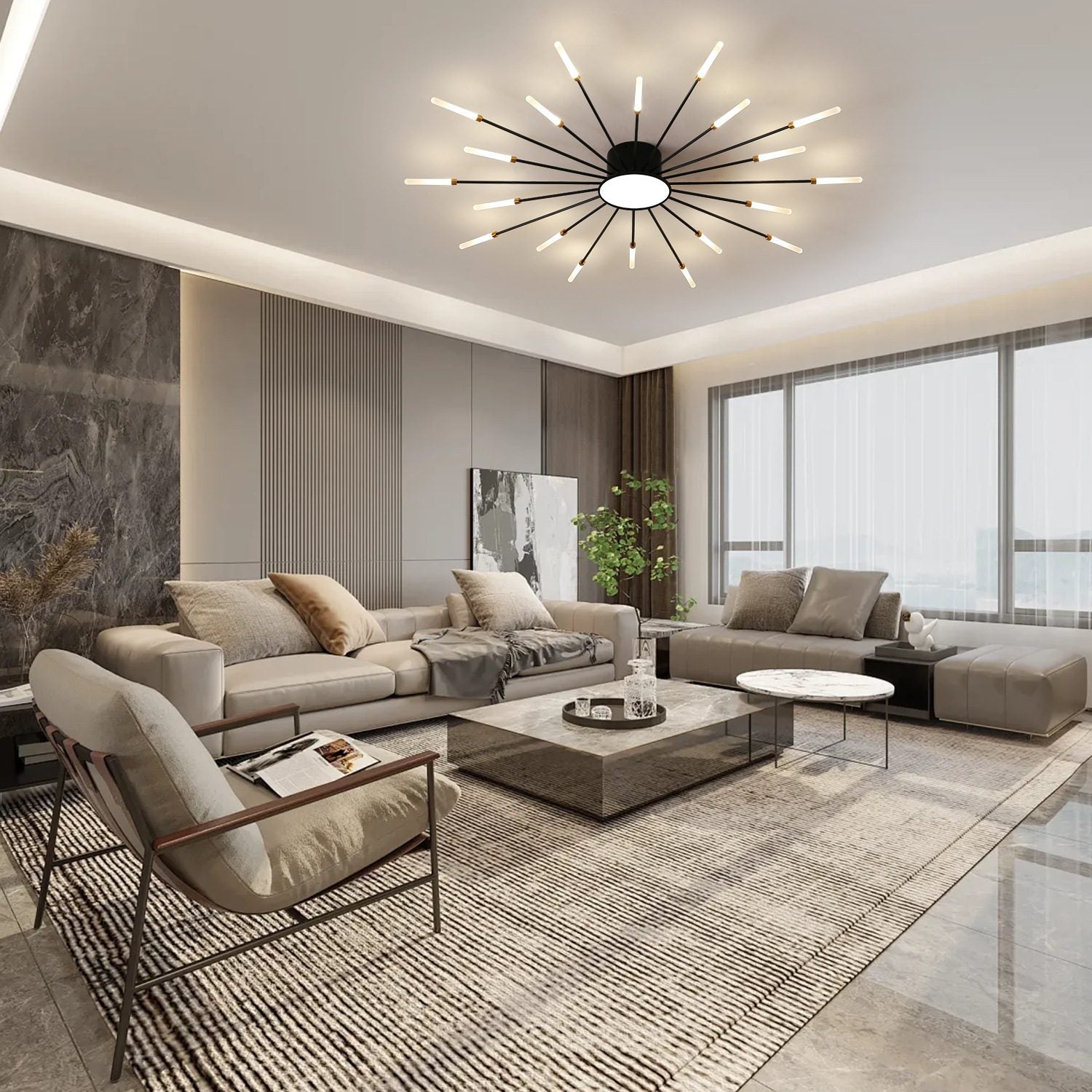 Dimmable Sputnik LED Ceiling Light view 6