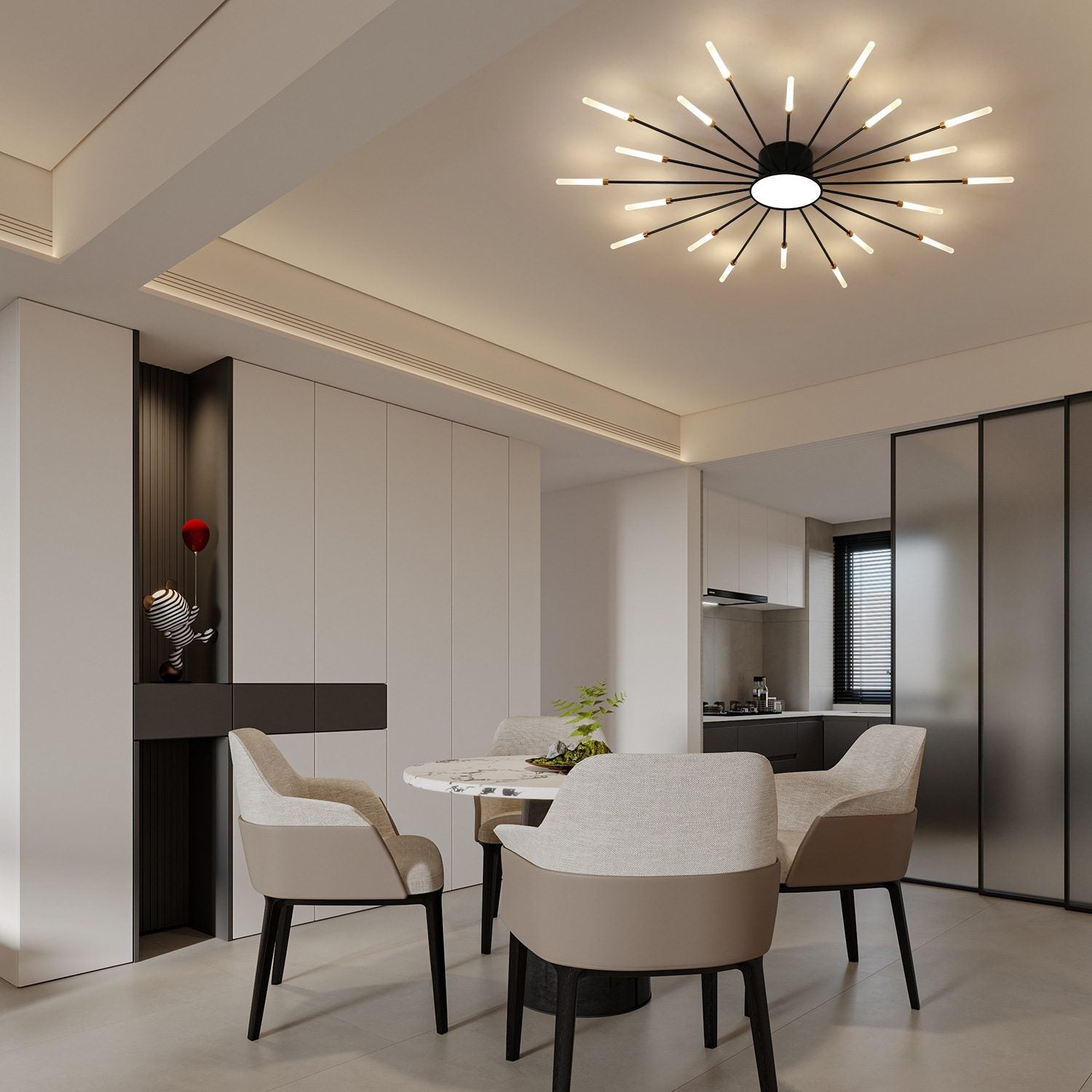Dimmable Sputnik LED Ceiling Light view 8