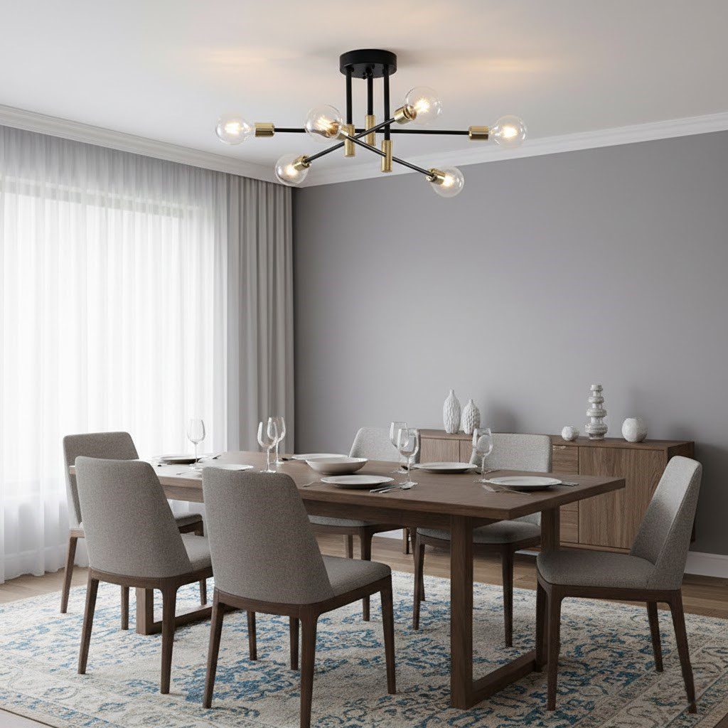 Six-Arm Sputnik Ceiling Light view 6