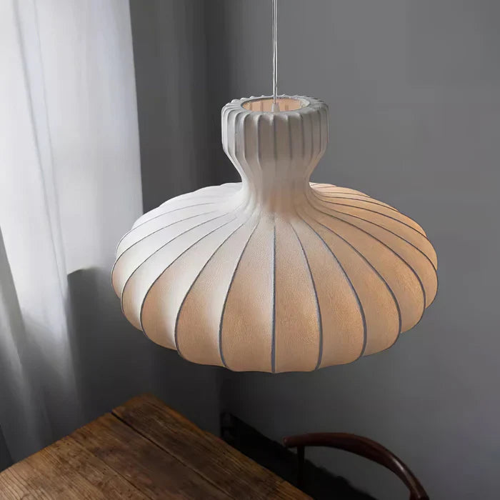 Suspension blanche papier ovale view 6
