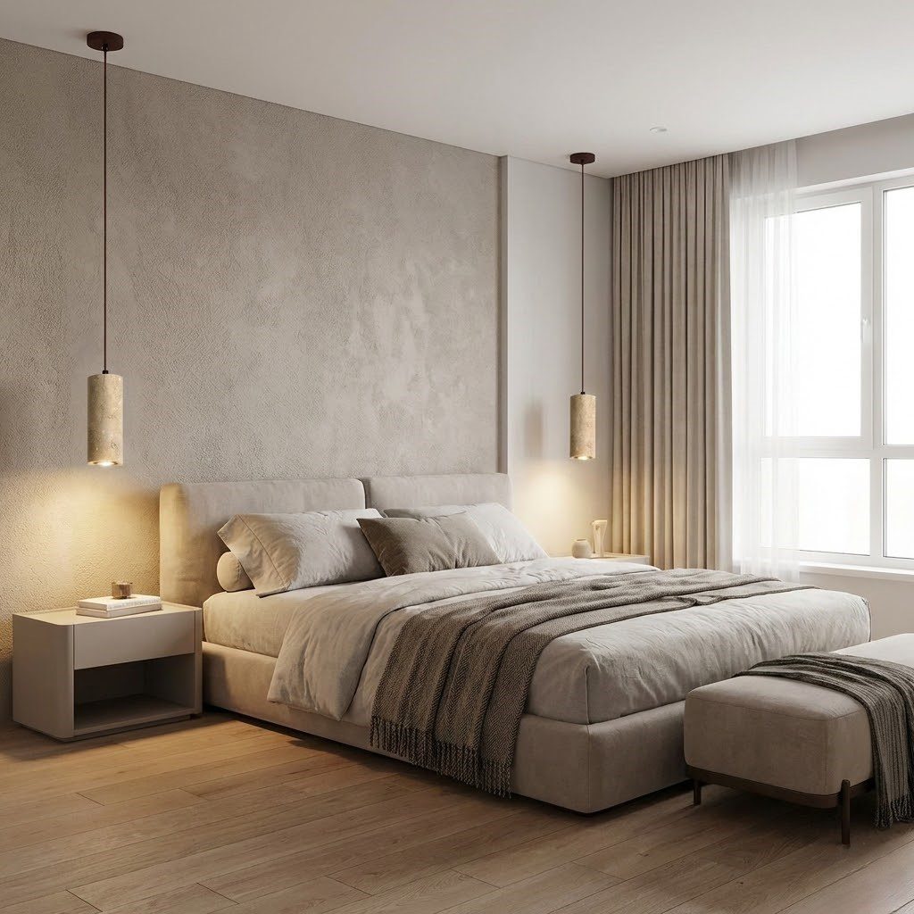 Stone Cylinder Pendant Light view 1