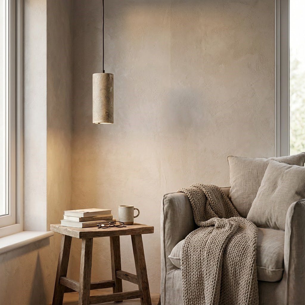 Stone Cylinder Pendant Light view 5