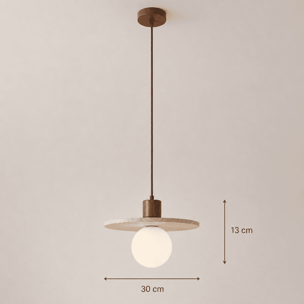 Stone Disc Pendant Light view 2