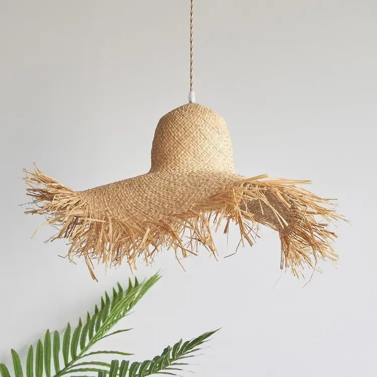 Straw Hat Pendant Light