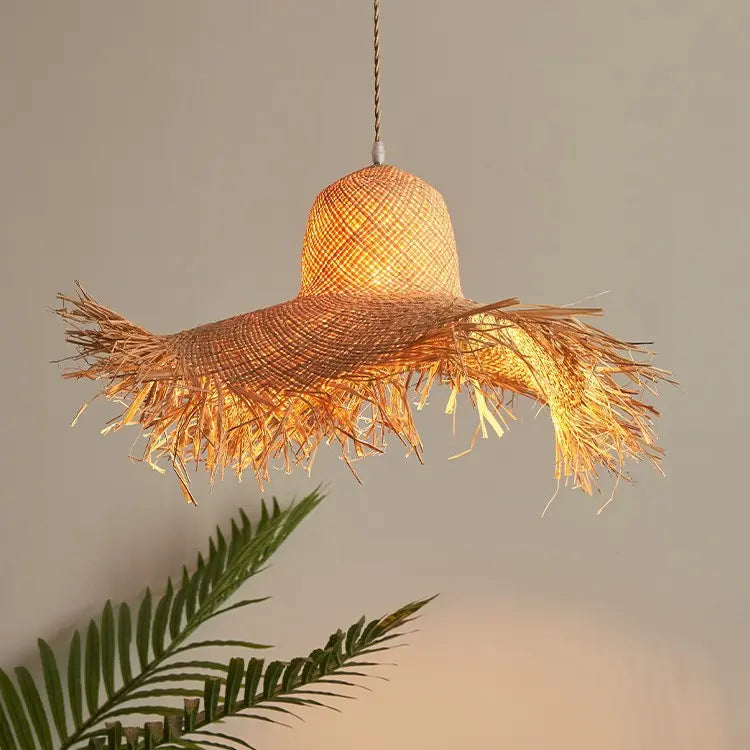 Straw Hat Pendant Light view 2