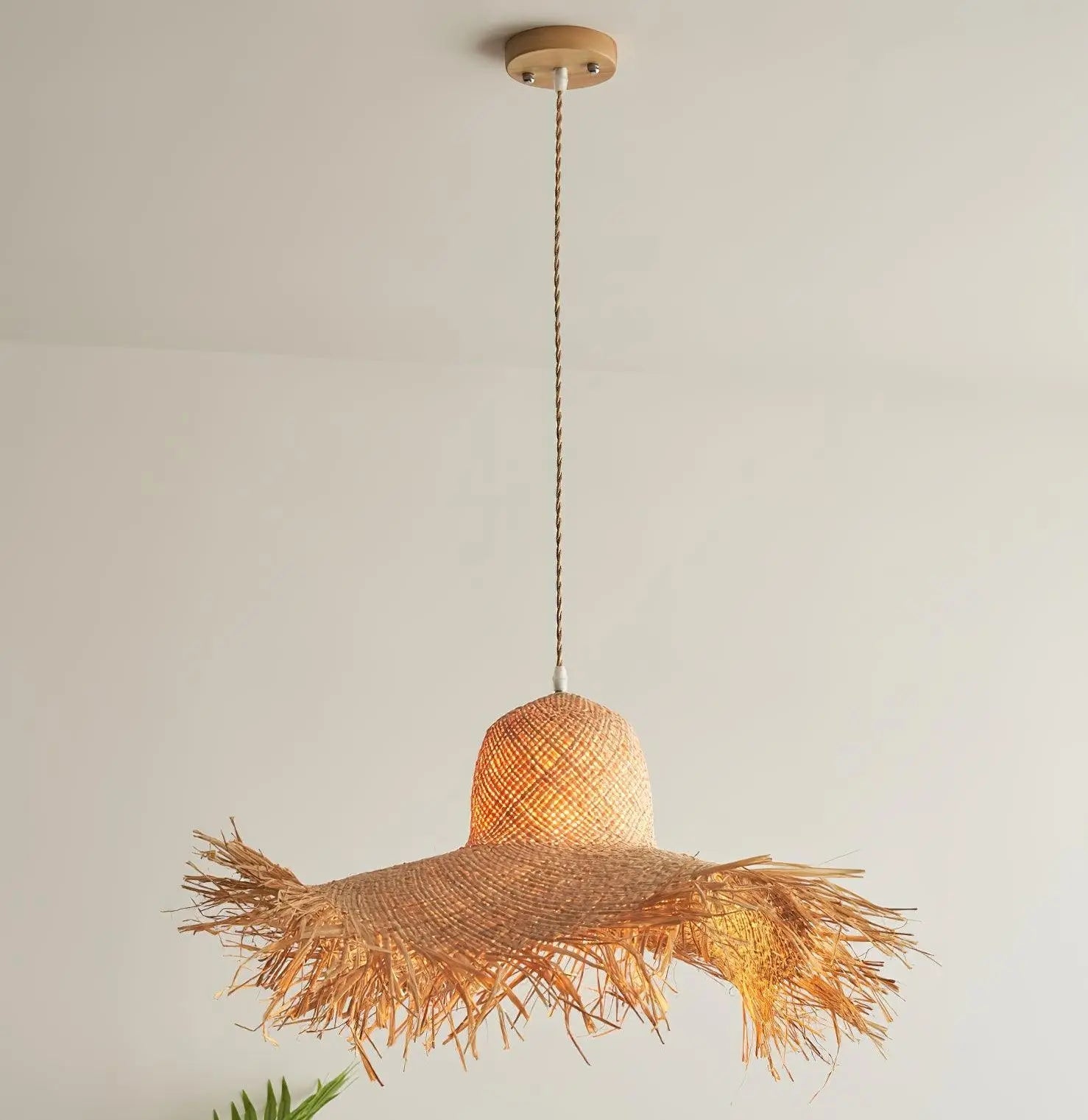 Straw Hat Pendant Light view 3