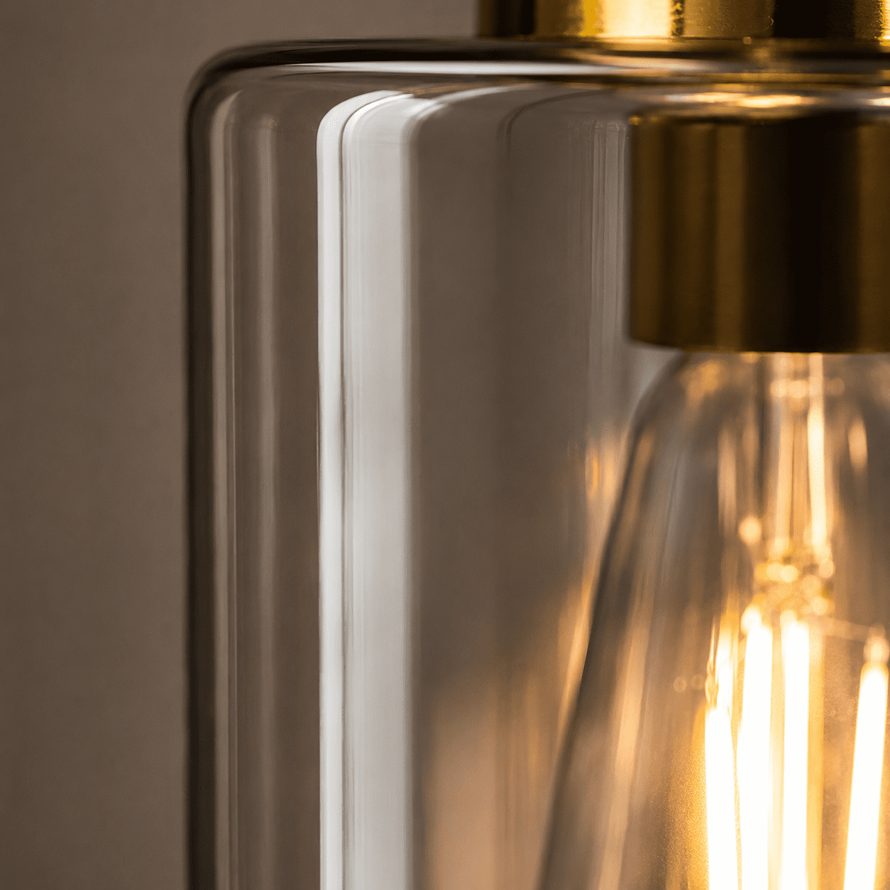 Matt Black and Brass Wall Light view 4