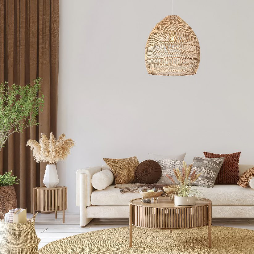 Suspension bambou chambre view 2