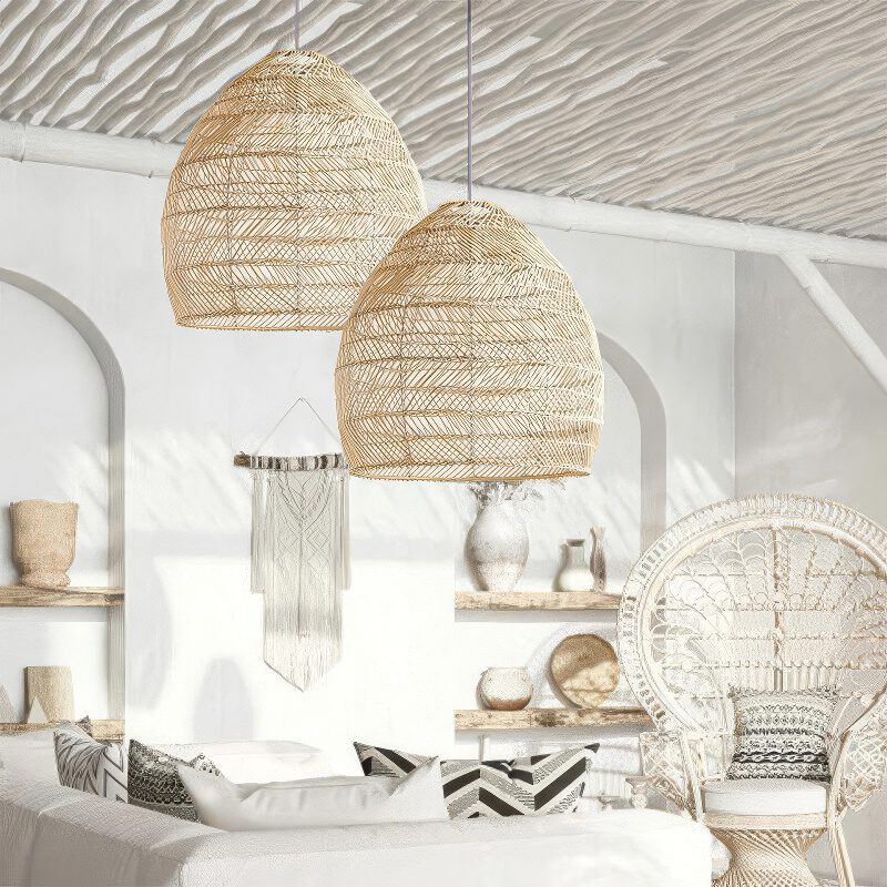 Suspension bambou chambre view 3