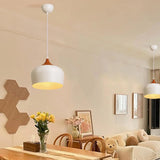Suspension blanc bois view 1