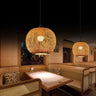 Suspension boule en rotin