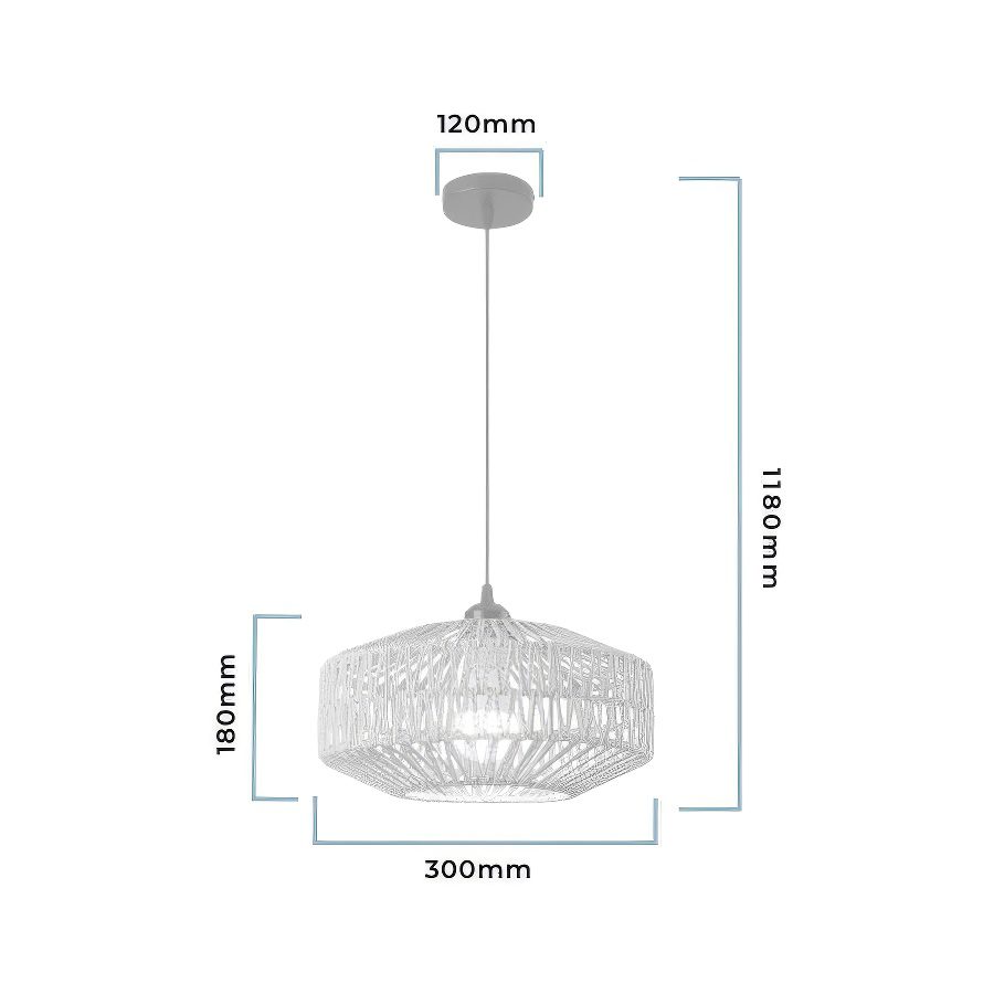 Suspension corde naturelle view 6