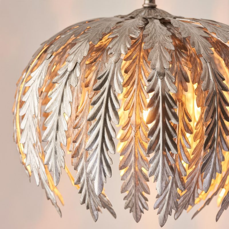 Suspension fleur laurier doré luxe view 8