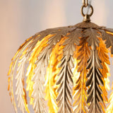 Suspension fleur laurier doré luxe view 6