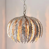 Suspension fleur laurier doré luxe view 3