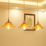 Suspension fleur vintage en verre view 2