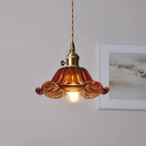 Suspension fleur vintage en verre view 5