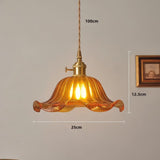 Suspension fleur vintage en verre view 6