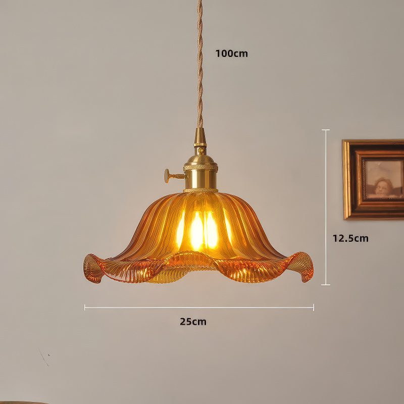 Suspension fleur vintage en verre view 6