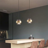 Suspension cuisine en verre et or view 4