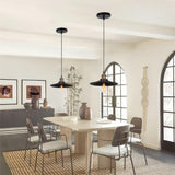 Suspension lampe noir industrielle cuisine view 3