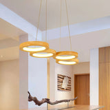 Suspension moderne bois led view 2
