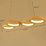 Suspension moderne bois led view 5