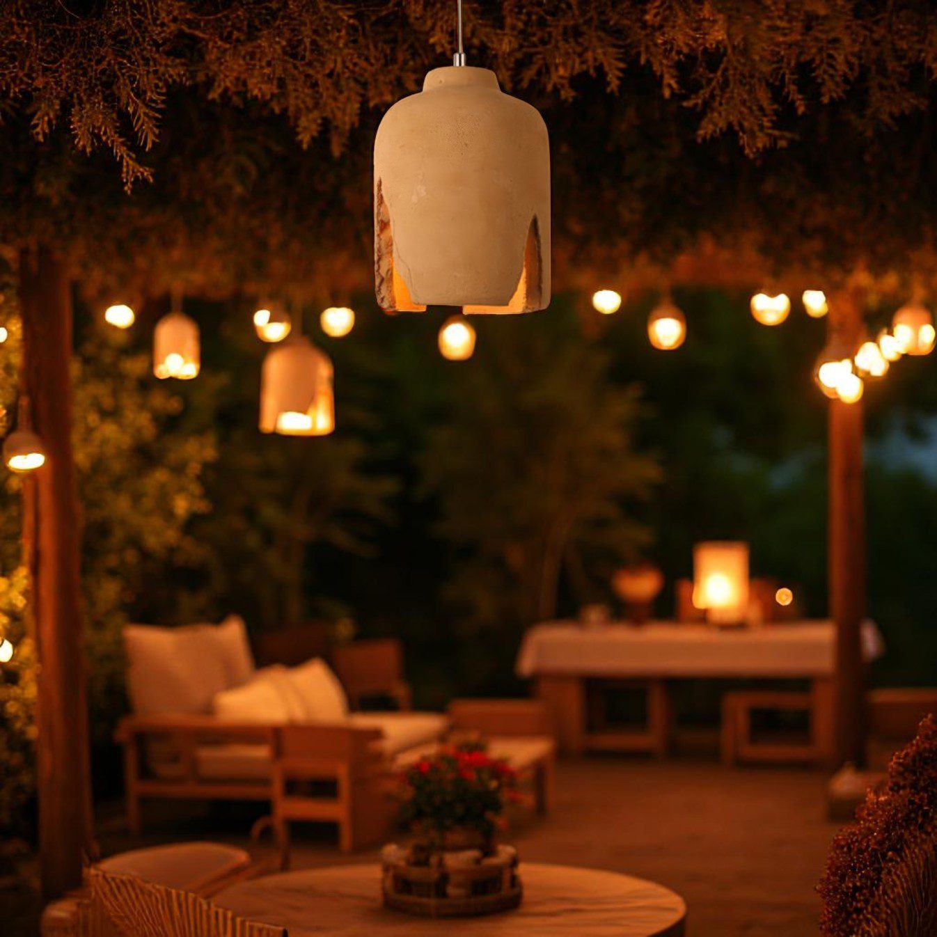 Suspension terre cuite design view 4