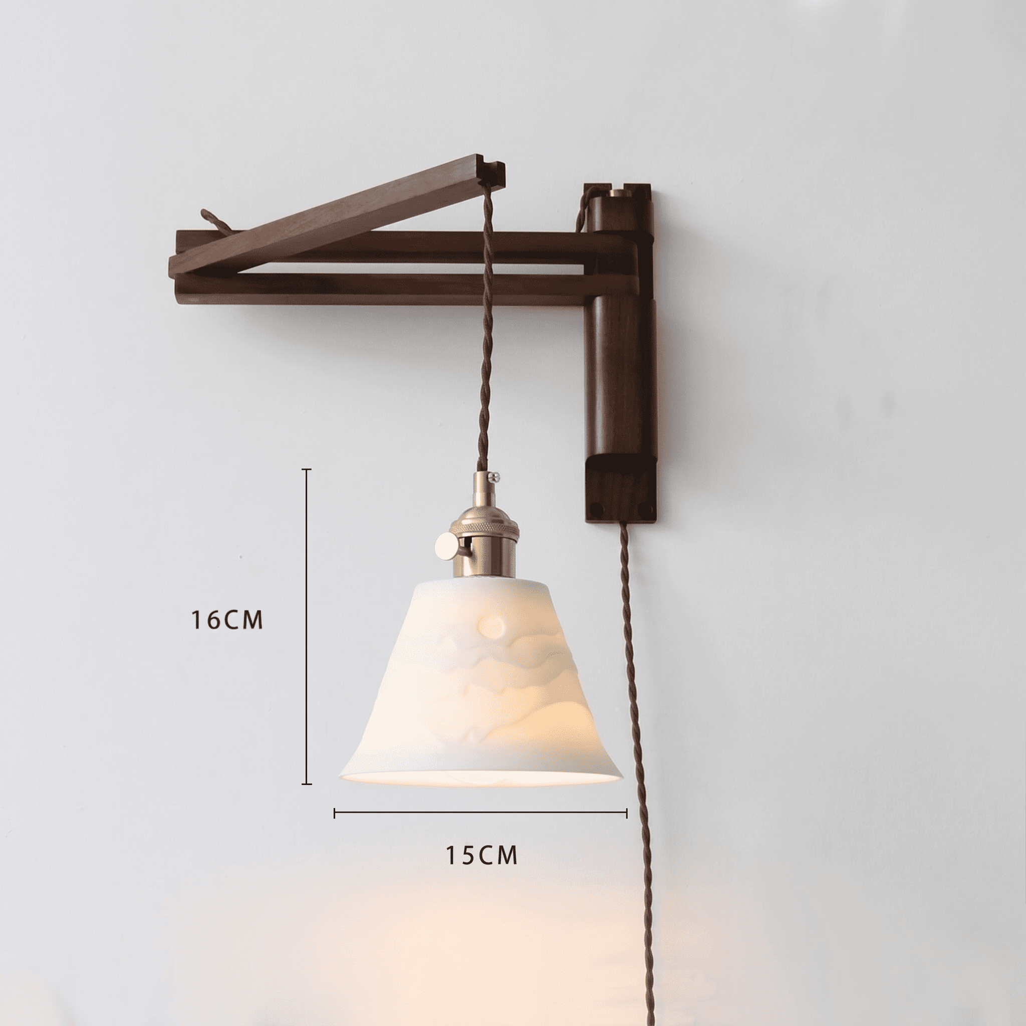 Swing Arm Wall Light Plug In view 2