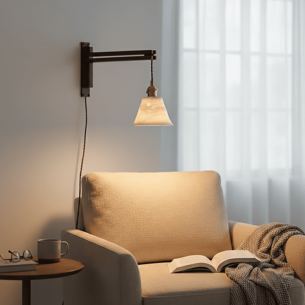 Swing Arm Wall Light Plug In view 5