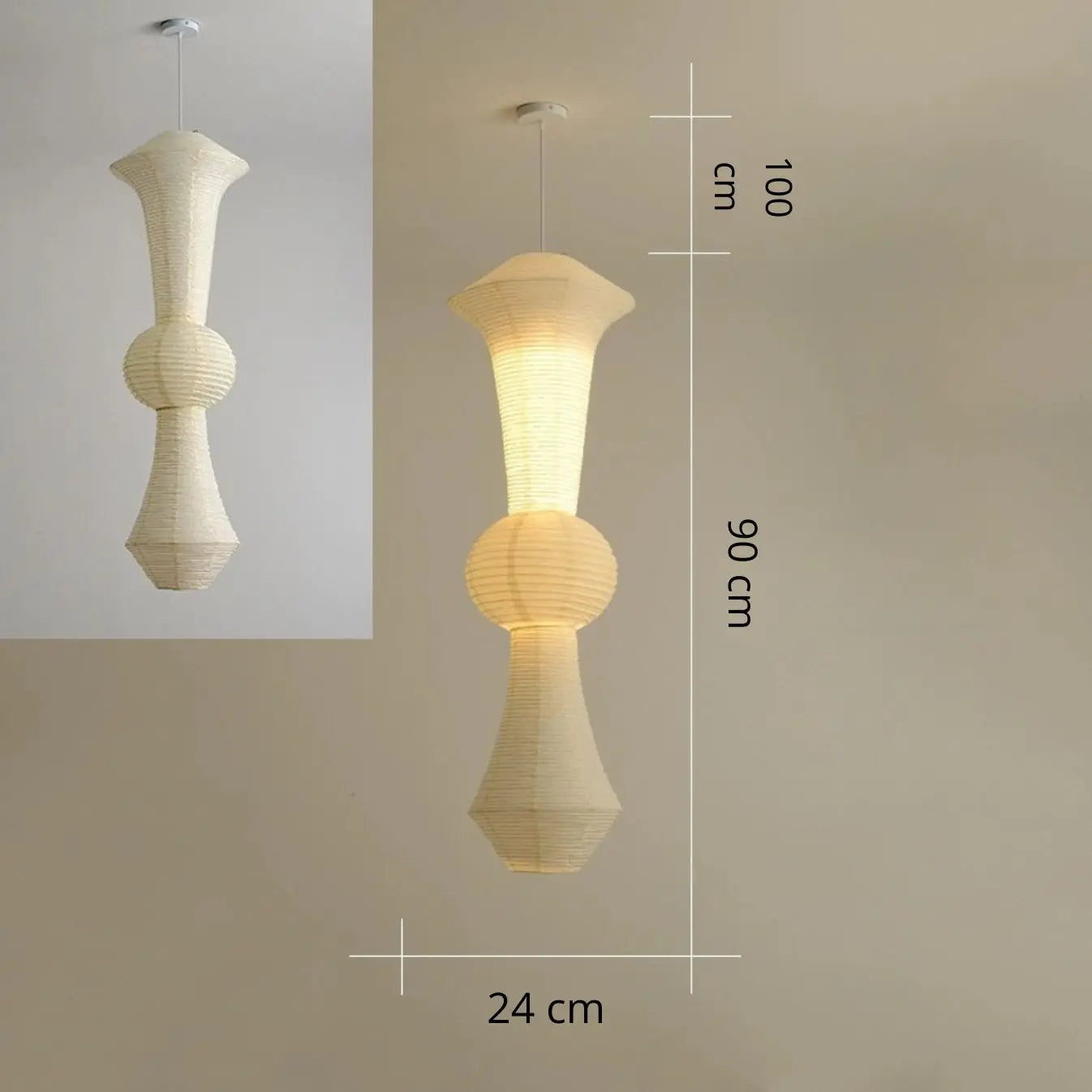 Tall Paper Lantern Pendant view 2