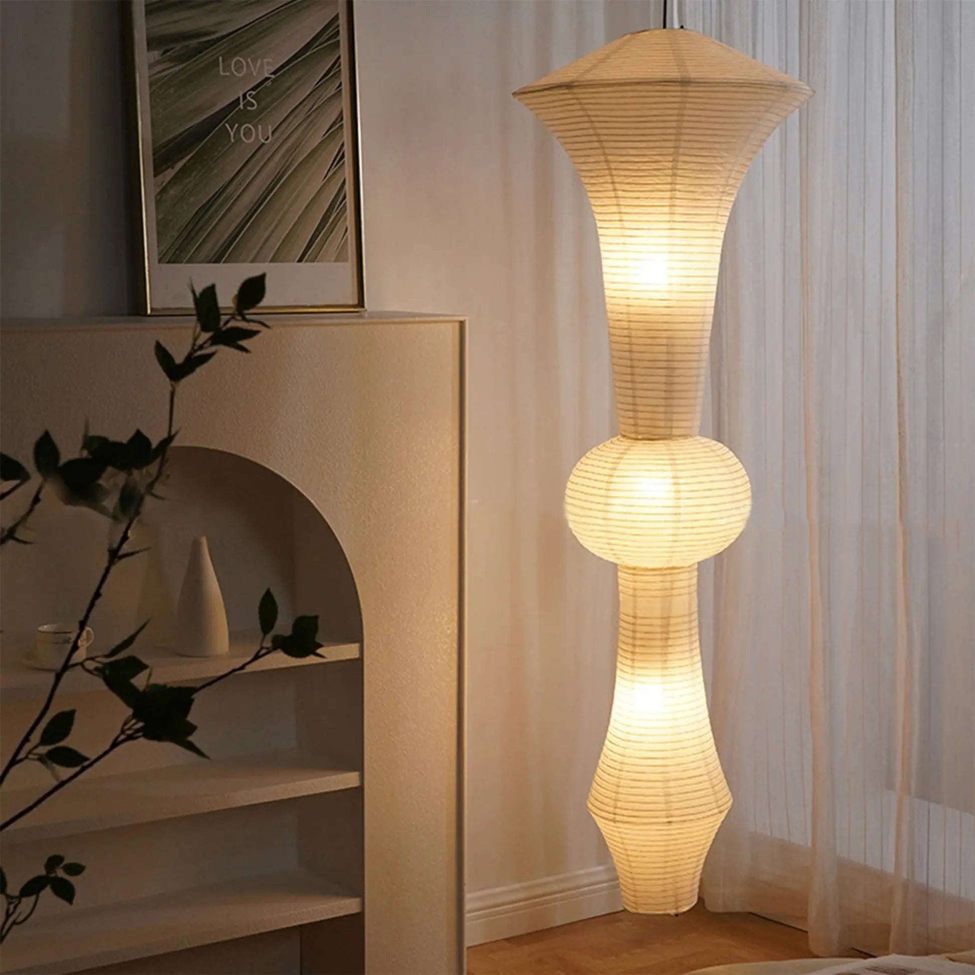 Tall Paper Lantern Pendant view 4