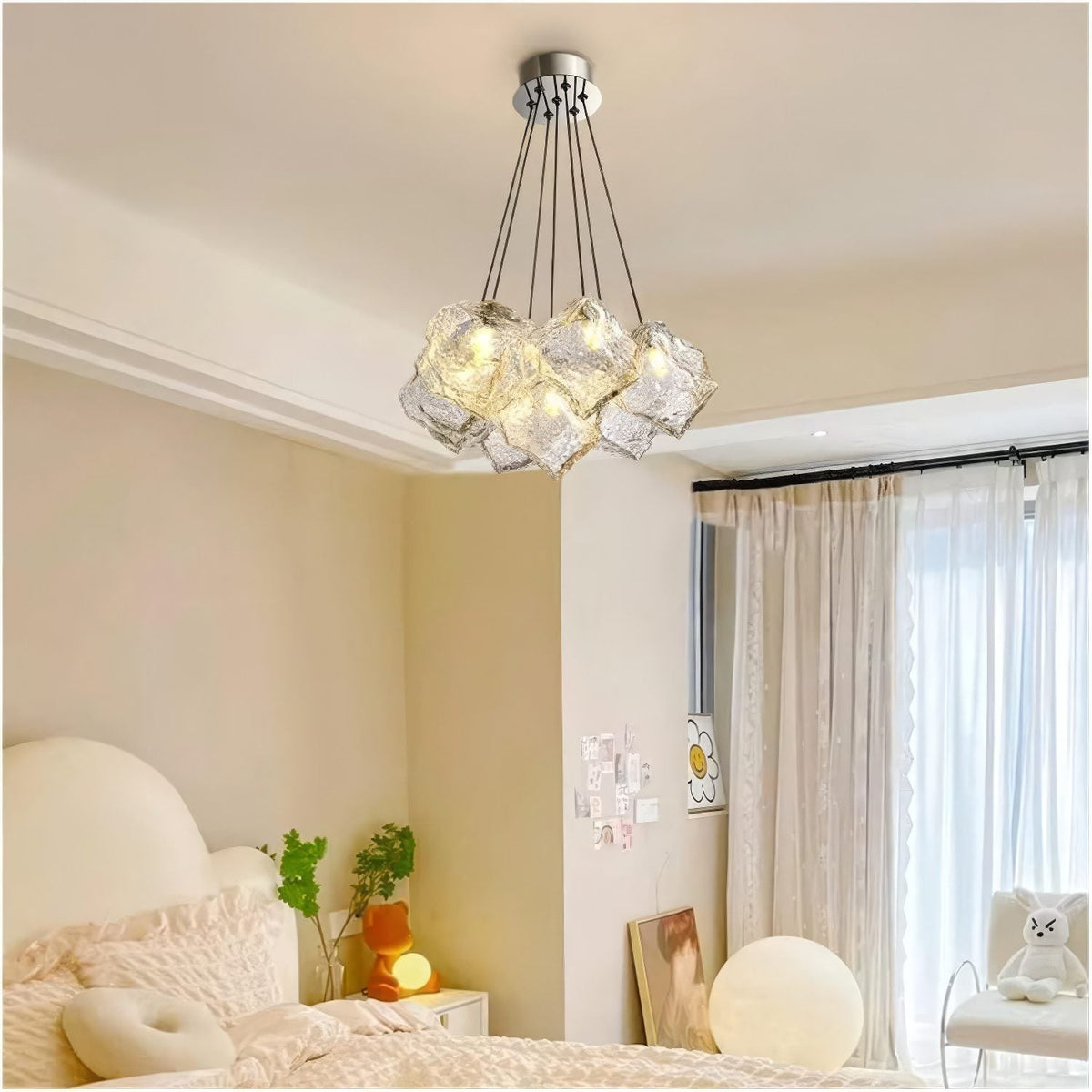 Textured Glass Chandelier - image 3
