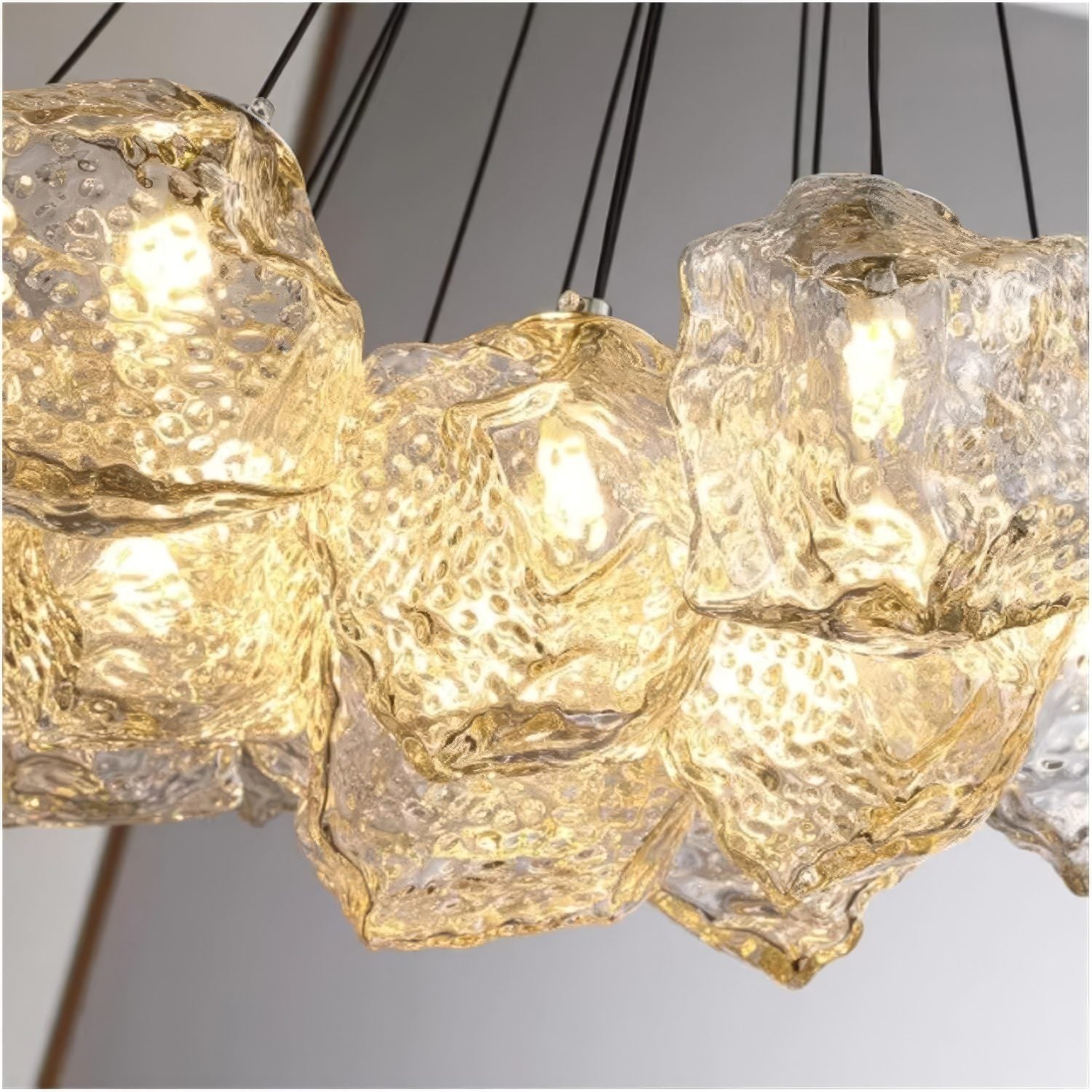 Textured Glass Chandelier view 4