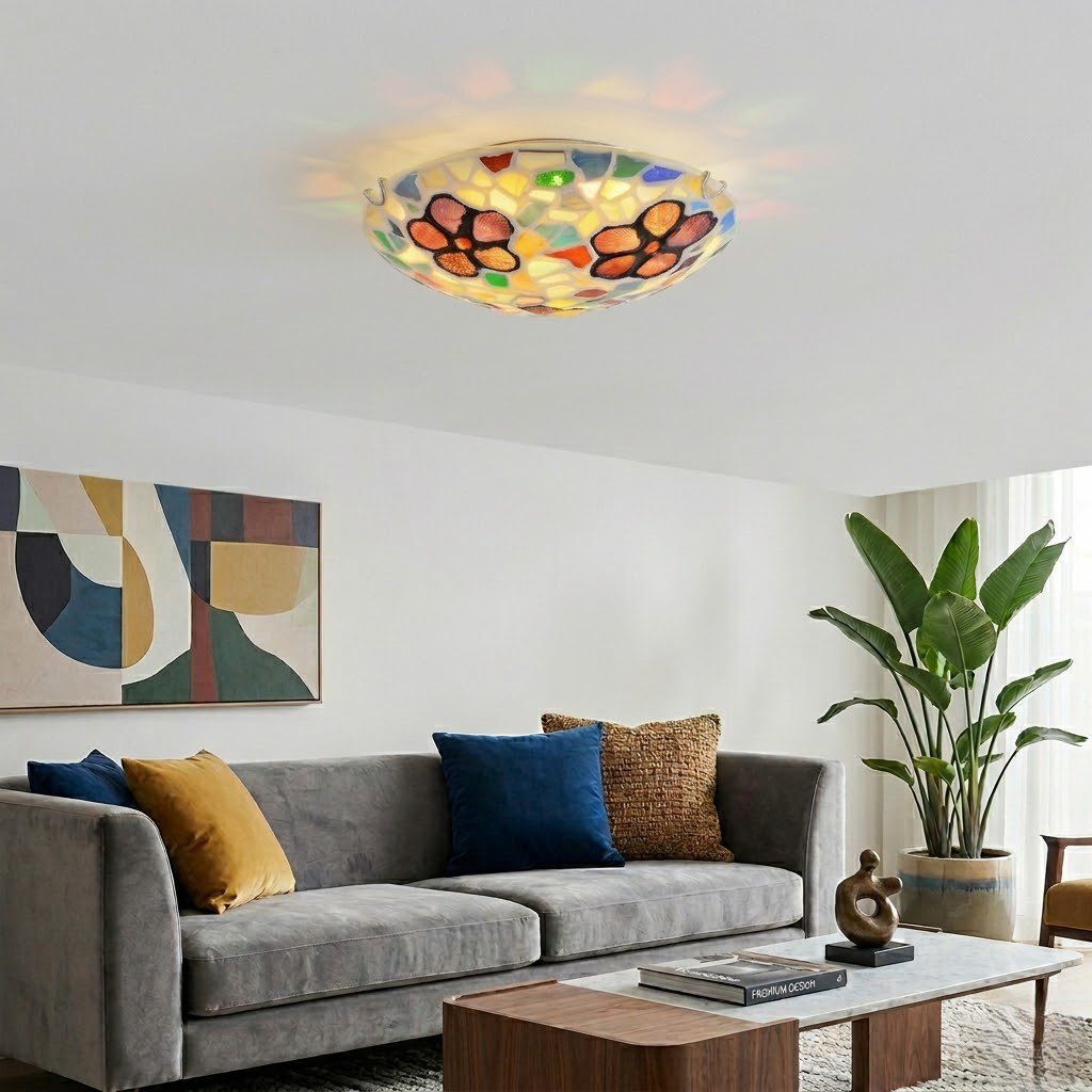 Tiffany Mosaic Ceiling Light view 5