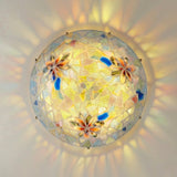 Mosaic Glass Flush Ceiling Light view 4