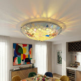 Mosaic Glass Flush Ceiling Light view 8