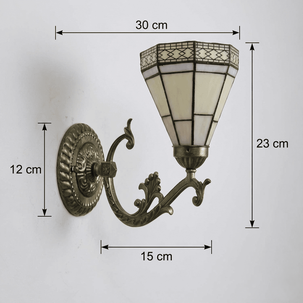 Tiffany Style Glass Wall Light view 3