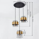 Suspension cuisine en verre et or view 2