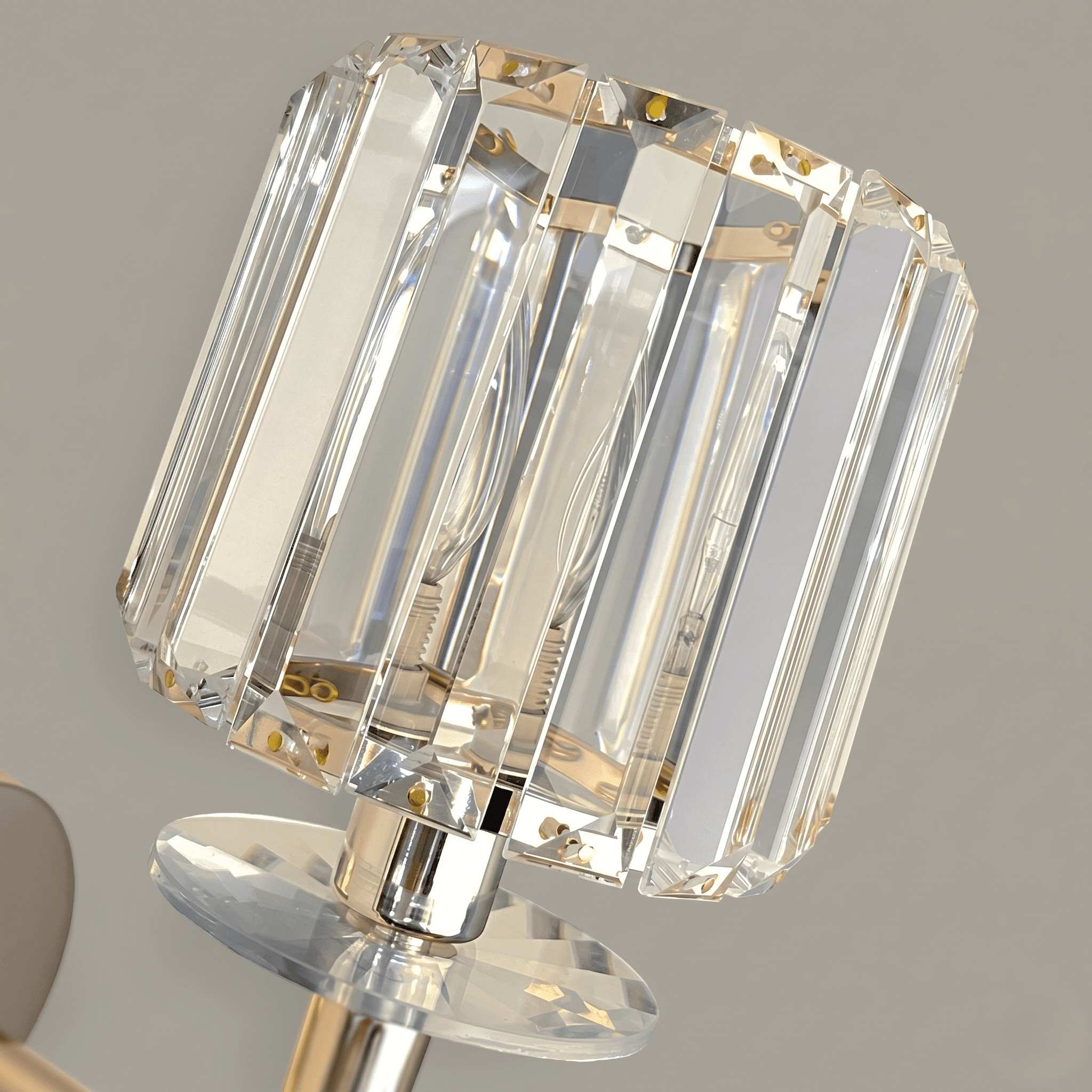 Crystal Glass and Gold Wall Light view 3